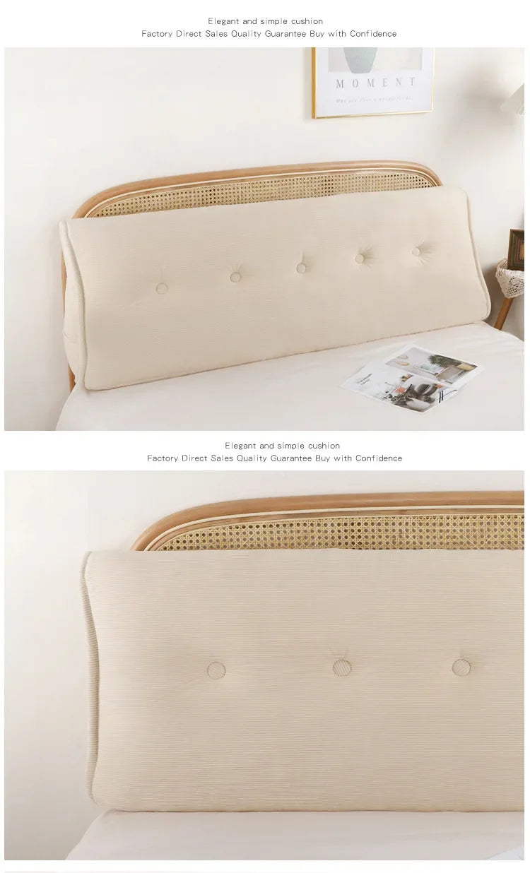 Corduroy Headboard Pillow Triangle Cushion Backrest Pain Relief Sofa Waist Cushion Wedge Sleeping Pillows for Bed Decorative 이불