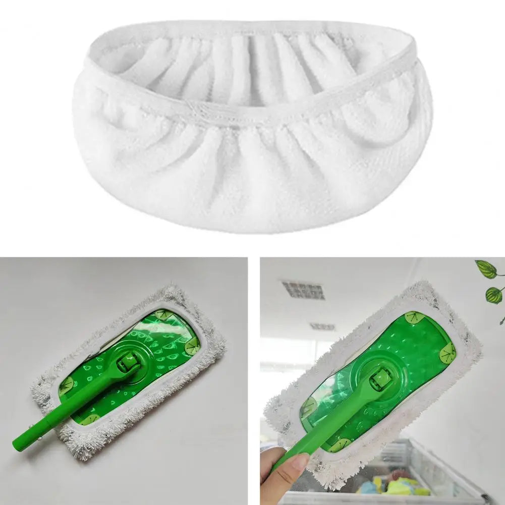 Mop Cleaning Pad Mop Cloth Cover Thickened Elastic Band Flat Coral Fleece Microfiber Chenille Replacement Rotary for Bathroom