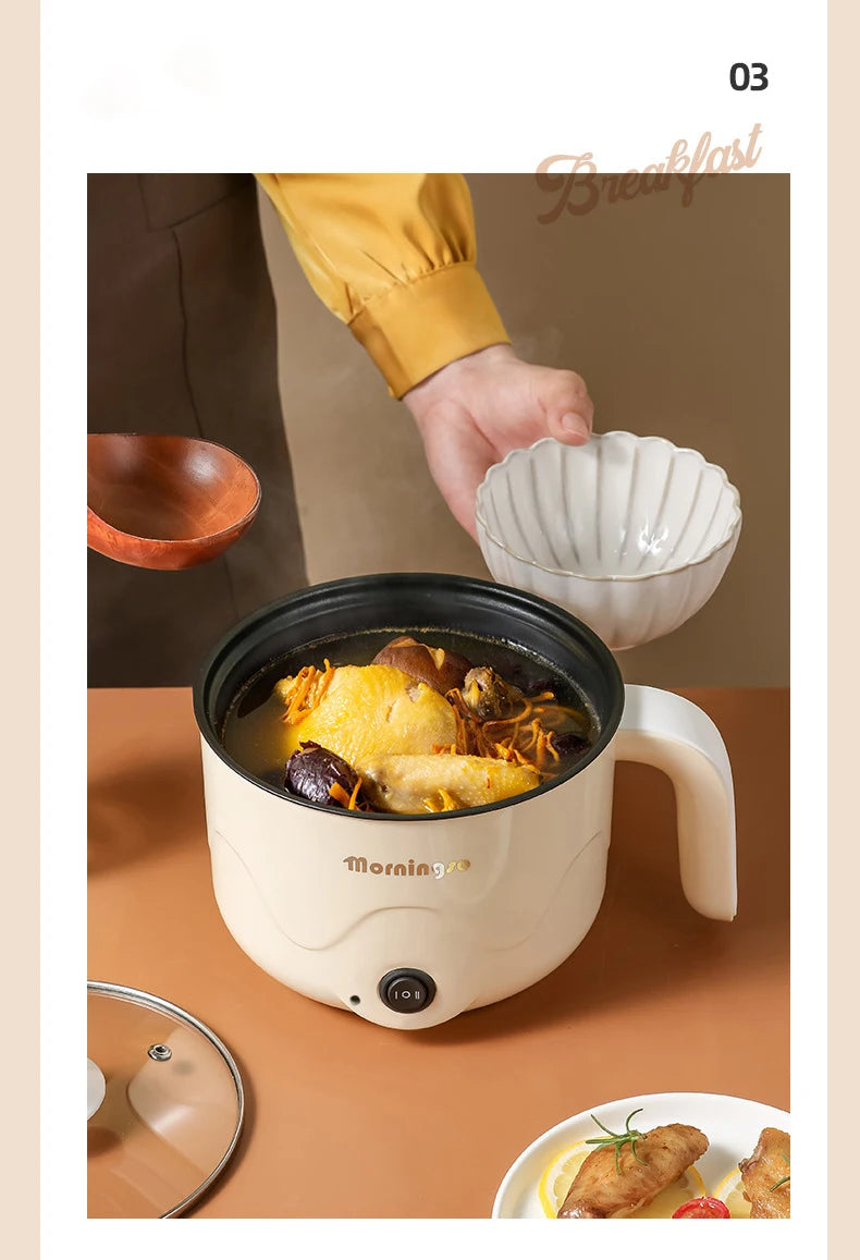 หม้อไฟฟ้าอเนกประสงค์ หม้อไฟฟ้าสำหรับทำอาหาร หม้อไฟฟ้าสำหรับทำอาหาร หม้อนึ่งไข่แบบชั้นเดียว/สองชั้น กระทะเคลือบสารกันติด