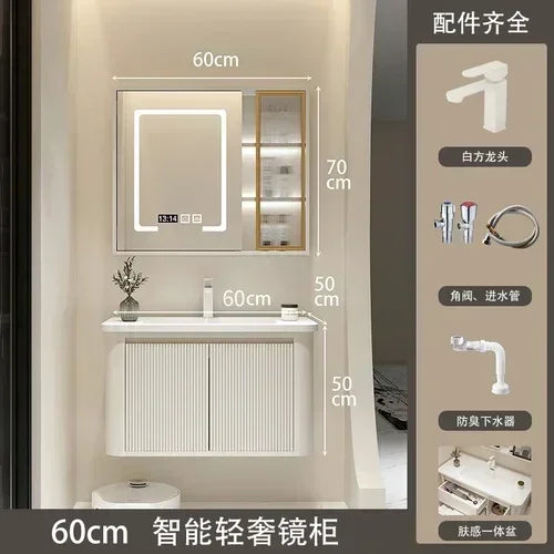 Modern Furniture Jewelry Bathroom Cabinet Storage Organizer Simple Shelves Space Saving Multipurpose Washbasin Makeup Vanity