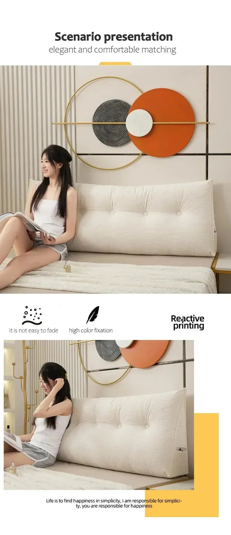 60x50x20/80x50x20cm Headboard Pillow Triangle Cushion Backrest Pain Relief Sofa Waist Cushion Wedge Sleeping Decorative Pillows