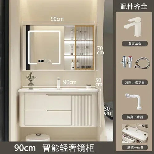 Modern Furniture Jewelry Bathroom Cabinet Storage Organizer Simple Shelves Space Saving Multipurpose Washbasin Makeup Vanity