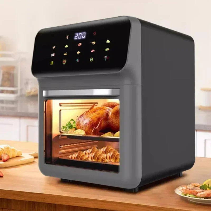 New Visual Air Fryer Household 220V 15L Large Capacity Air Fryer Oven Kitchen Appliance Freidoras De Aire