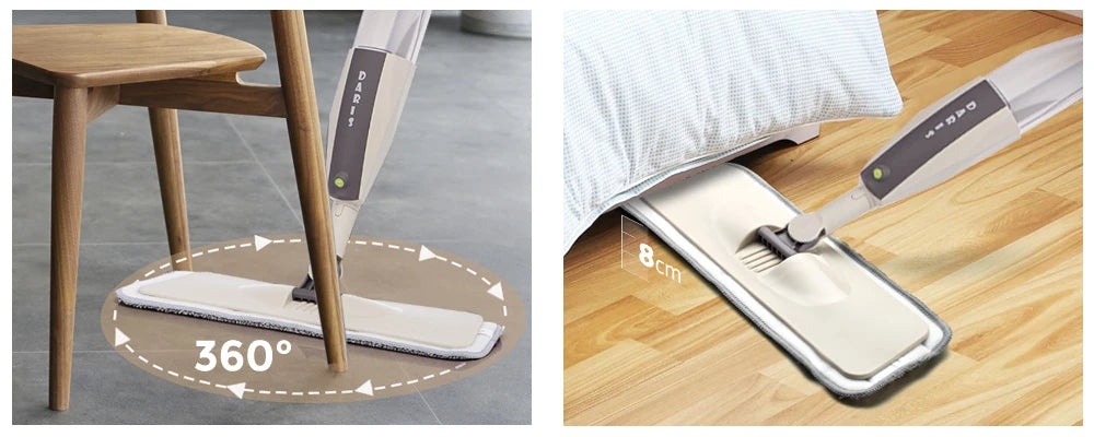 Spray Mop Broom Set Magic Flat Mops for Floor Home Cleaning Tool Brooms Household with Reusable Microfiber Pads Rotating Mop