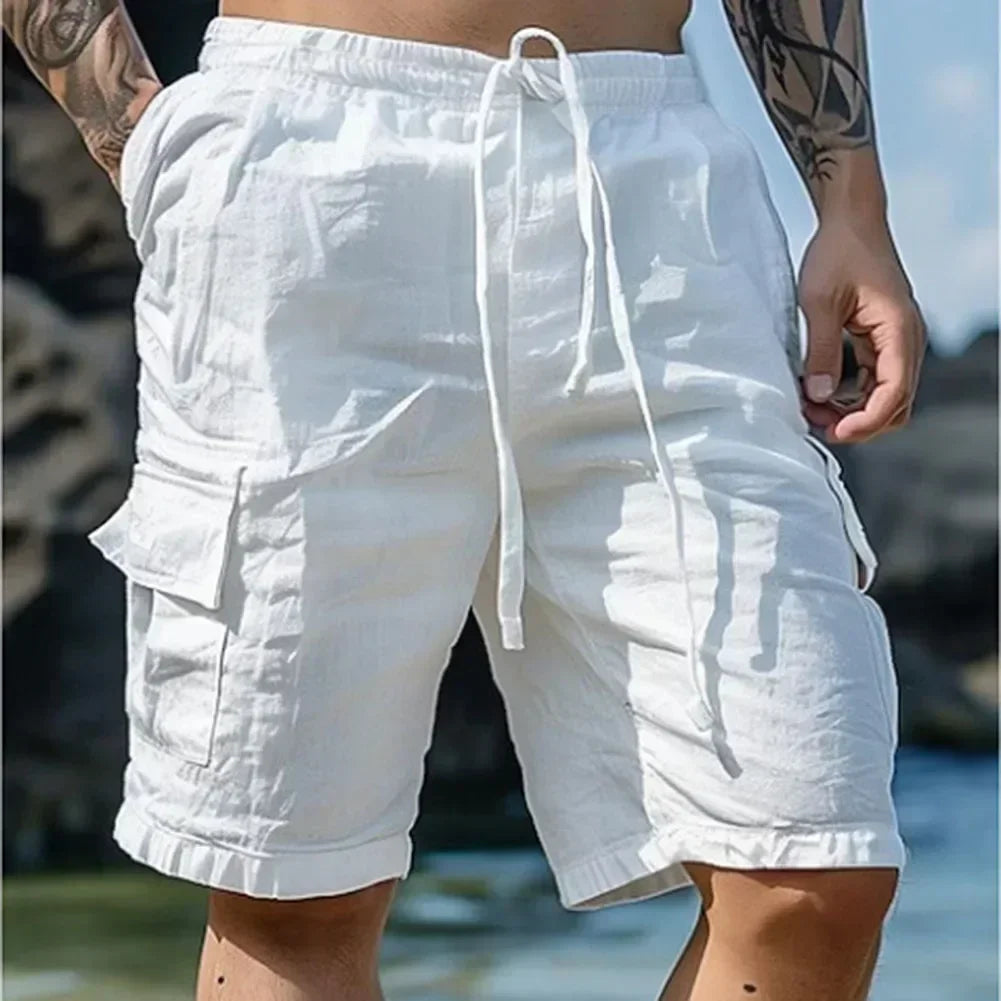 Men Loose Cargo Shorts With Pockets Fashion Beach Streetwear Sports Casual Shorts Running Short Pants