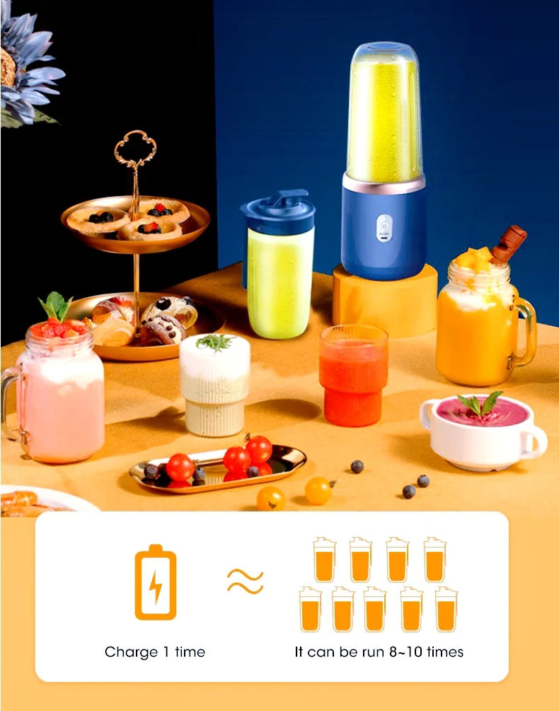 Portable Juicer turns fruits and vegetables into delicious juices A compact juicer designed for easy use and portable travel