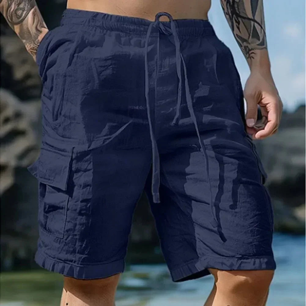 Men Loose Cargo Shorts With Pockets Fashion Beach Streetwear Sports Casual Shorts Running Short Pants