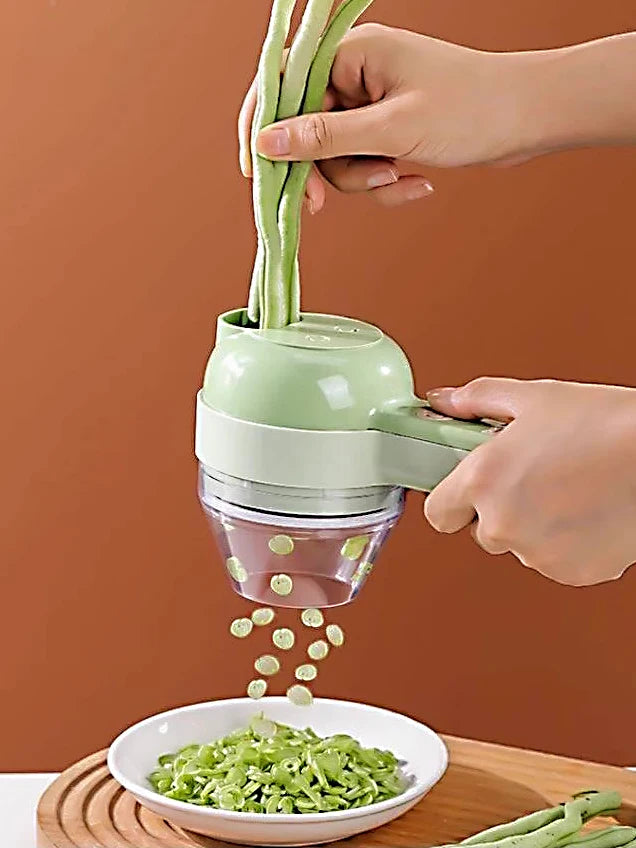 5 in 1 Electric Vegetable Cutter Set Portable, Rechargeable, Wireless Food Processor & Chopper Machine for Pepper, Garlic& Meat