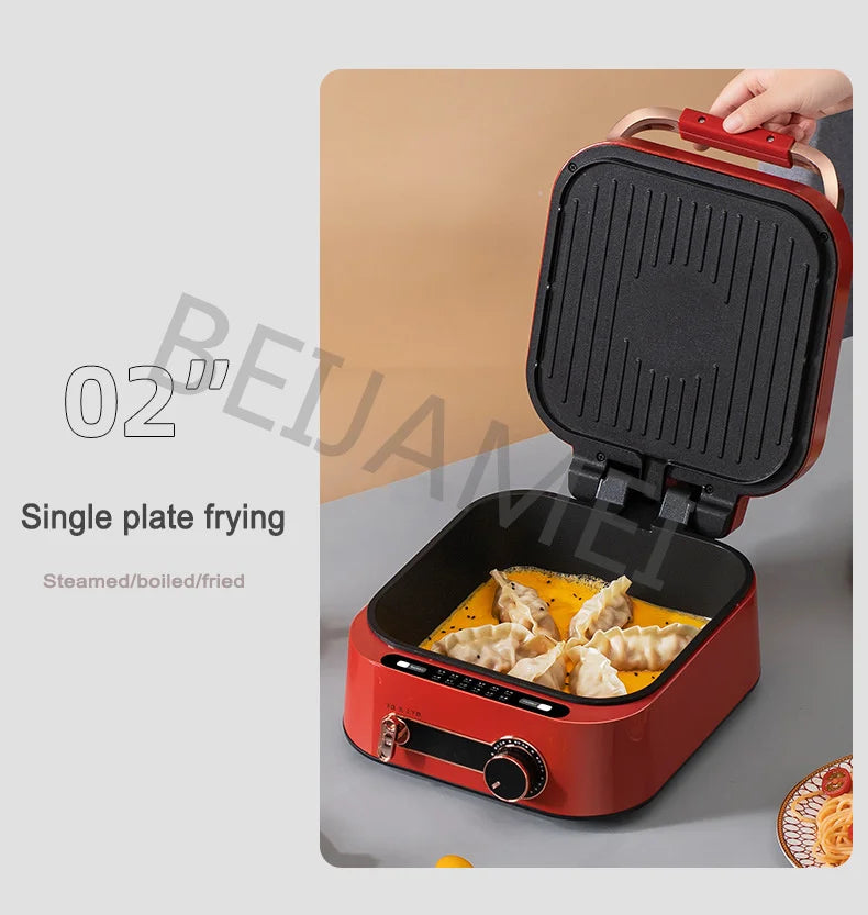Rice Cooker Smokeless Frying Pan Steak BBQ Multi-Function Electric Cooker Non-Stick Pan 1800W Kitchen Appliances
