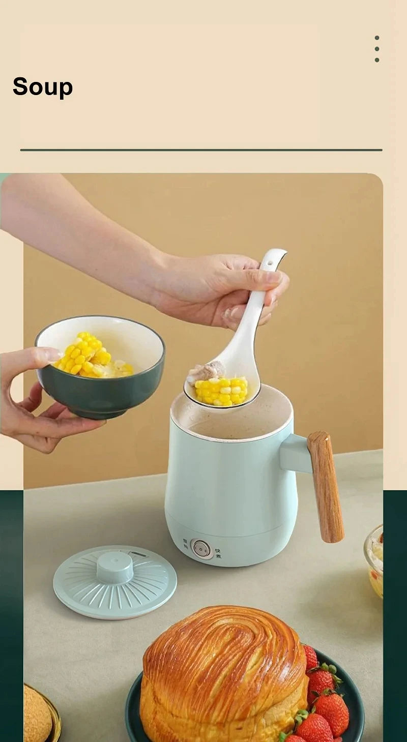 600ml Health Electric Kettle Travel Kettle Non-stick Rice Cooker Portable Noodle Cooker Quick Kettle Office Electric Hot Cup