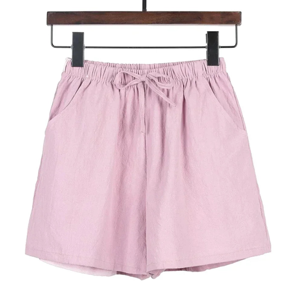 Short Pants Shorts Daily Female Loose Slight Stretch Solid Color Streetwear With Pockets Breathable Casual Gym