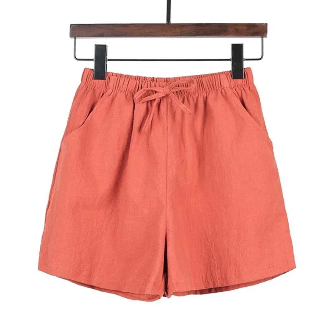 Short Pants Shorts Daily Female Loose Slight Stretch Solid Color Streetwear With Pockets Breathable Casual Gym