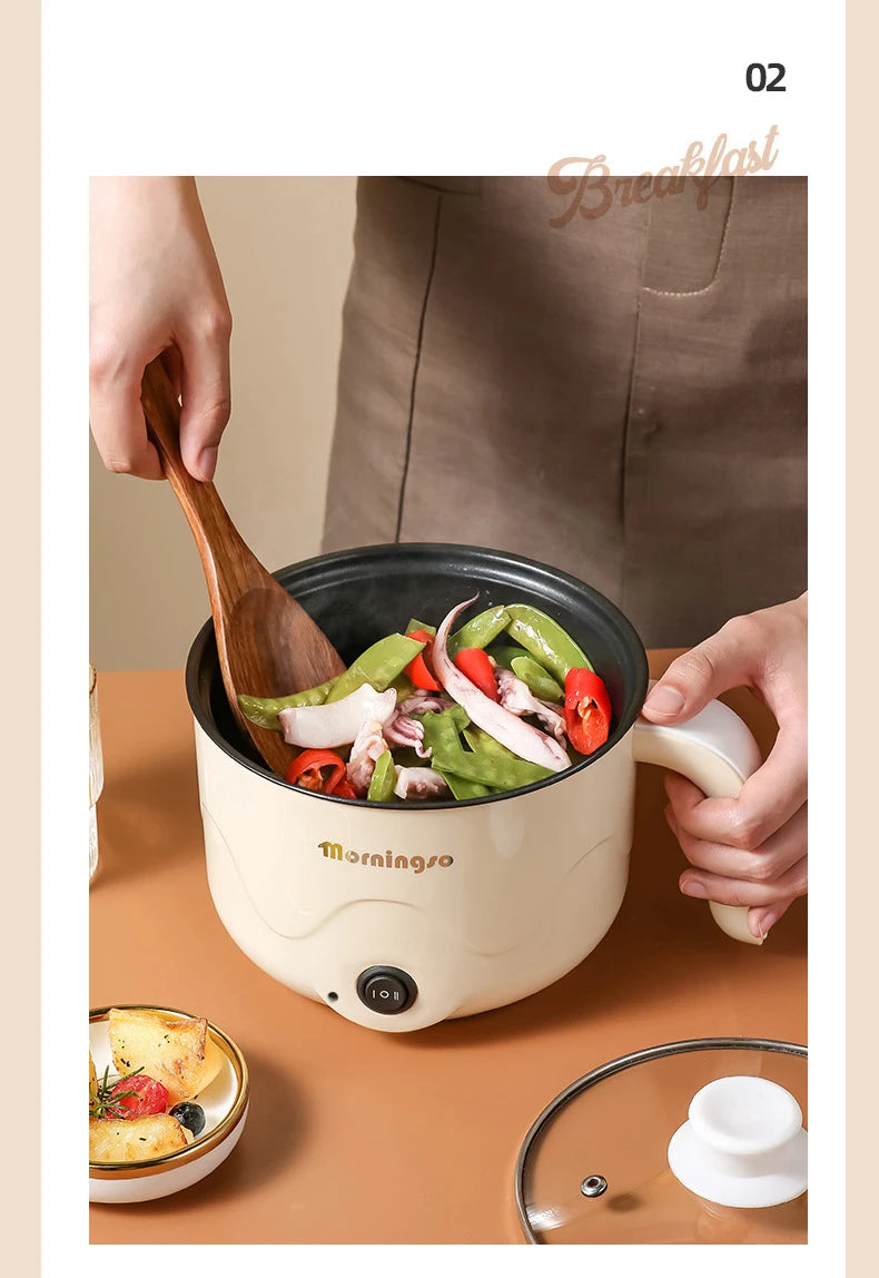 หม้อไฟฟ้าอเนกประสงค์ หม้อไฟฟ้าสำหรับทำอาหาร หม้อไฟฟ้าสำหรับทำอาหาร หม้อนึ่งไข่แบบชั้นเดียว/สองชั้น กระทะเคลือบสารกันติด