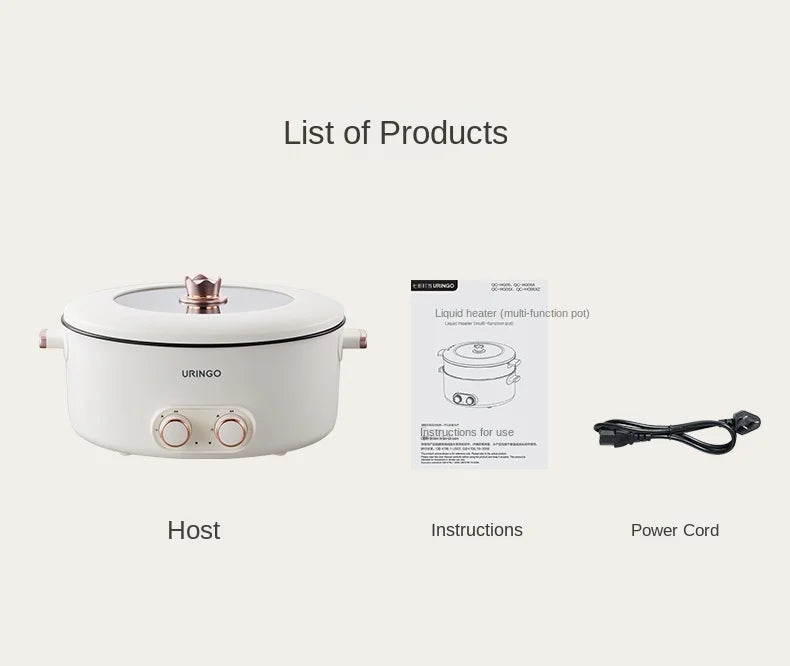 Colorful Mandarin Duck Electric Pot Four-Grid Multi functional Household 6-liter Capacity Integrated Hot Pot Electric Caldron