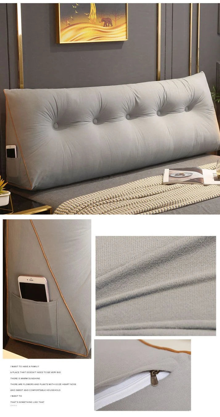 Quality Triangular Headrest Cushion Removable Washable Backrest Soft Waist Protection Sofa Bedroom Decoration Headboard Pillow