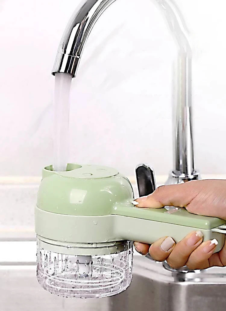 5 in 1 Electric Vegetable Cutter Set Portable, Rechargeable, Wireless Food Processor & Chopper Machine for Pepper, Garlic& Meat