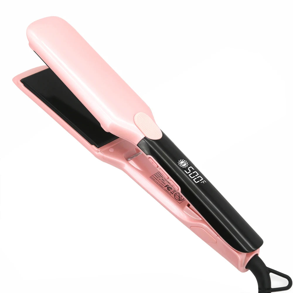 Plasma Hair Straightener Curler Keratin Treatment 250°C 500°F Vibrating Hair Flat Irons For Frizzy Hair Recovers Damage 110-240V