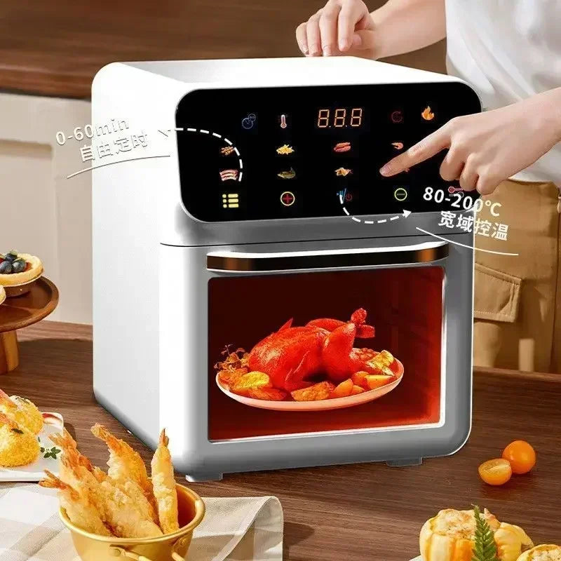 New Visual Air Fryer Household 220V 15L Large Capacity Air Fryer Oven Kitchen Appliance Freidoras De Aire