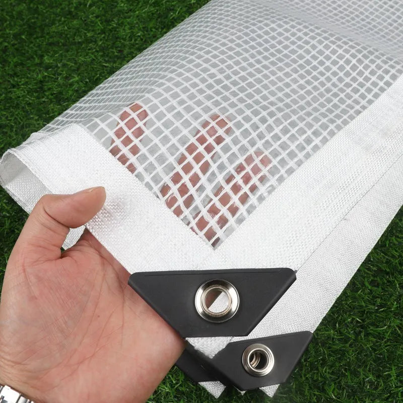 160 180GSM Silvery Edge Mesh Reinforce PE Rainproof Tarpaulin Garden Flower Plants Cover Car Tarpaulin Gazebo Vertical Screen