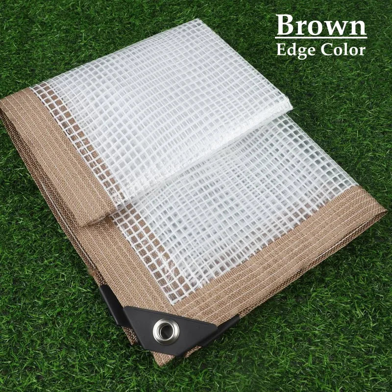 160 180GSM Silvery Edge Mesh Reinforce PE Rainproof Tarpaulin Garden Flower Plants Cover Car Tarpaulin Gazebo Vertical Screen