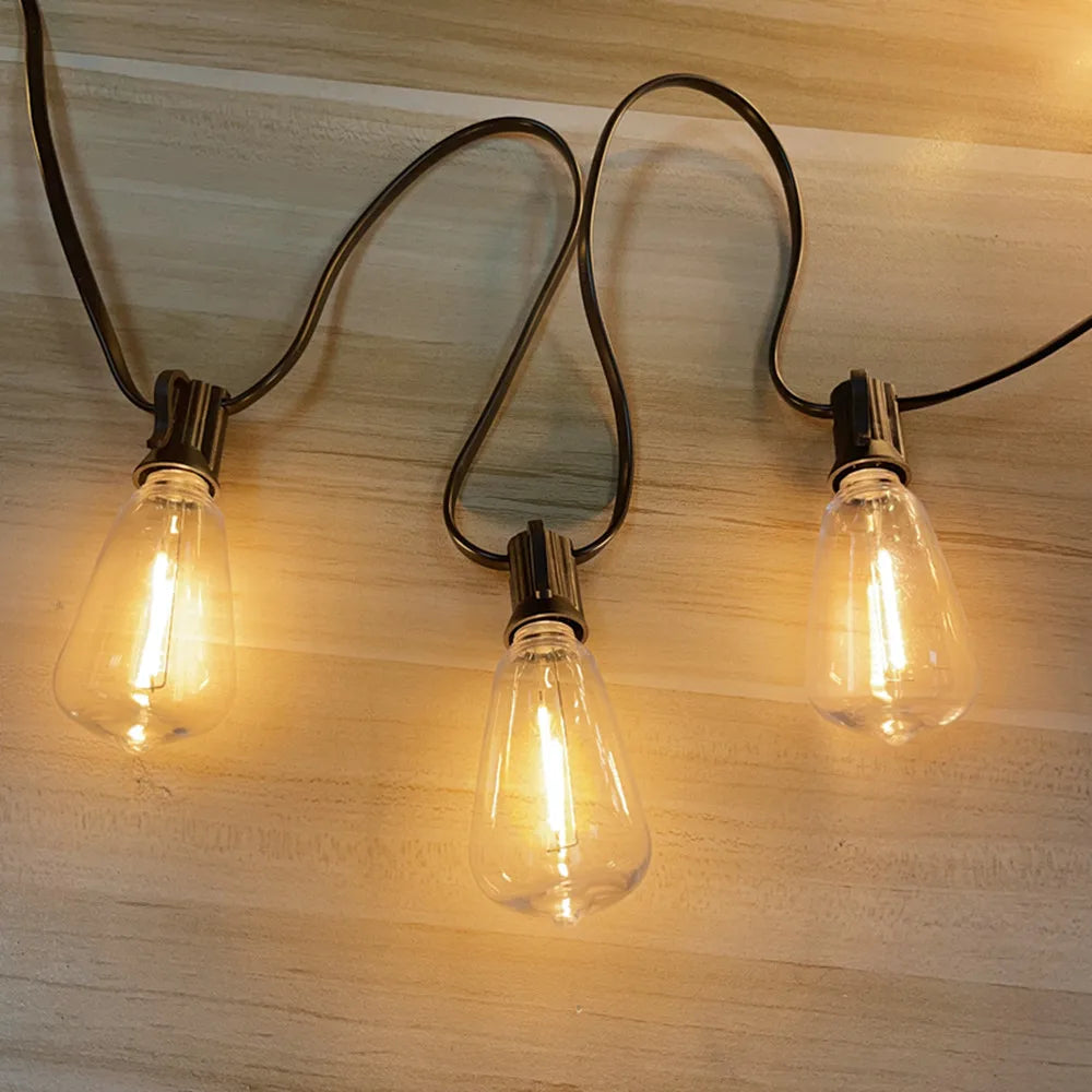 ST38 Globe Outdoor LED String Lights Plastic Shatterproof Bulbs Waterproof Patio Lights for Garden Outside Backyard Porch EU220V