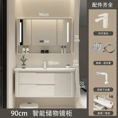 Modern Furniture Jewelry Bathroom Cabinet Storage Organizer Simple Shelves Space Saving Multipurpose Washbasin Makeup Vanity