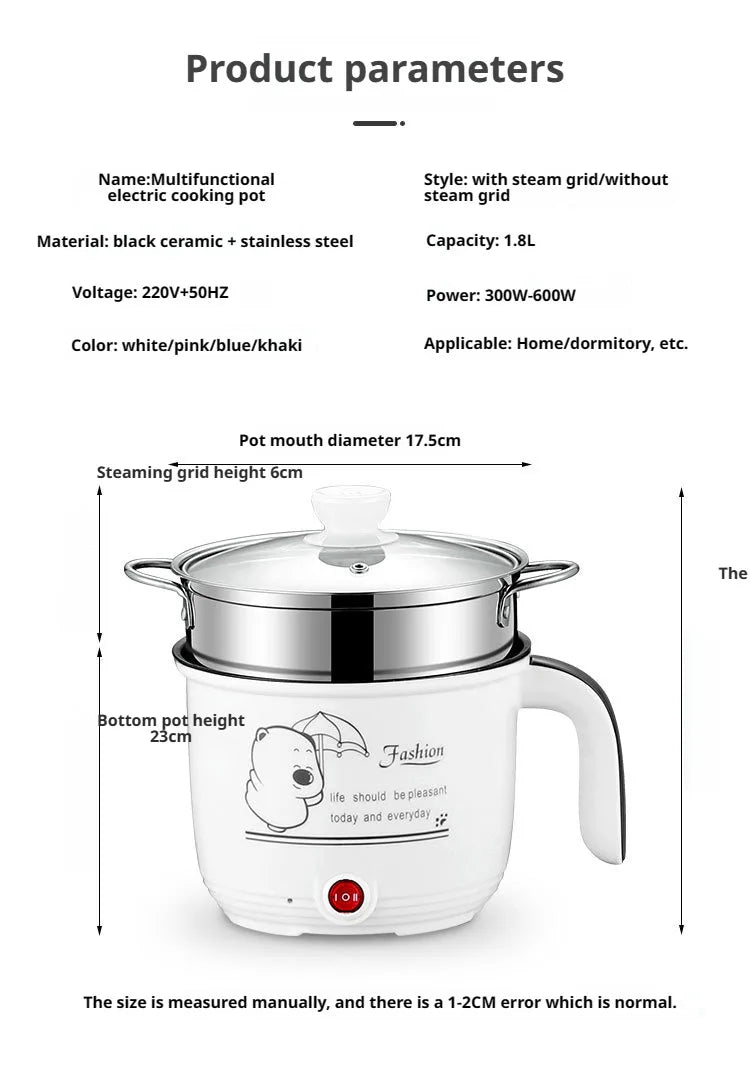 Student dormitory multifunction electric cooking pot for cooking noodles Electric Rice Cooker Machine kitchen acceesories