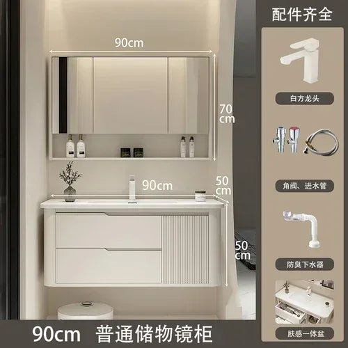 Modern Furniture Jewelry Bathroom Cabinet Storage Organizer Simple Shelves Space Saving Multipurpose Washbasin Makeup Vanity