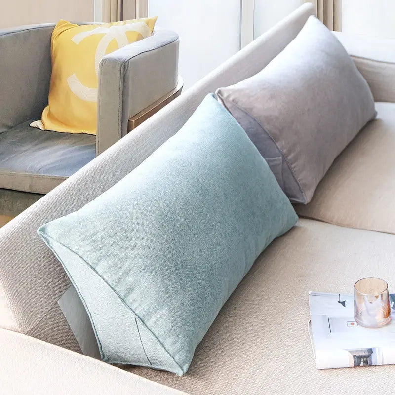 Office Sofa Bedside Back Cushion Cover Triangle Pillowcase TV Reading Lumbar Cushion Comfort Soft Bed Rest Decor Pillow Covers
