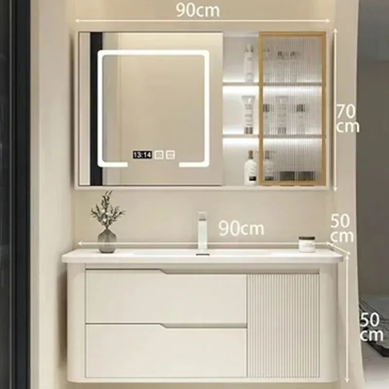 Modern Furniture Jewelry Bathroom Cabinet Storage Organizer Simple Shelves Space Saving Multipurpose Washbasin Makeup Vanity