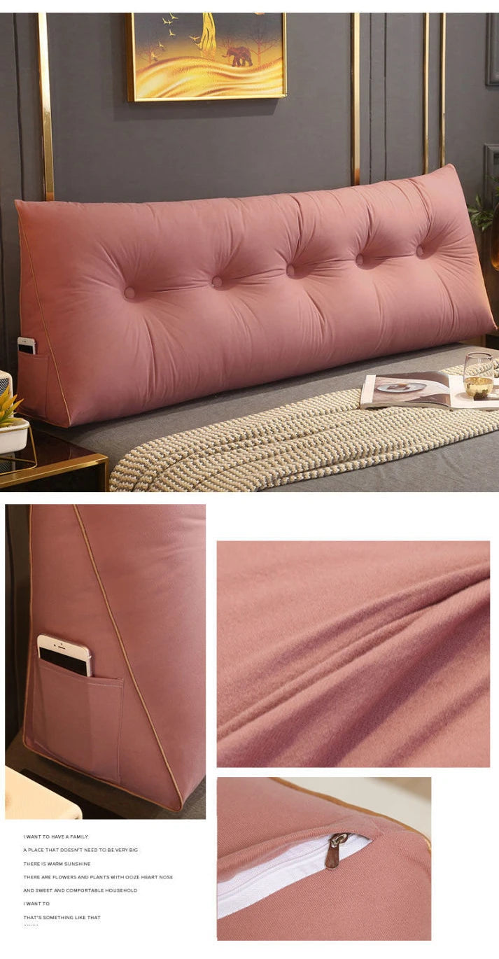 Quality Triangular Headrest Cushion Removable Washable Backrest Soft Waist Protection Sofa Bedroom Decoration Headboard Pillow
