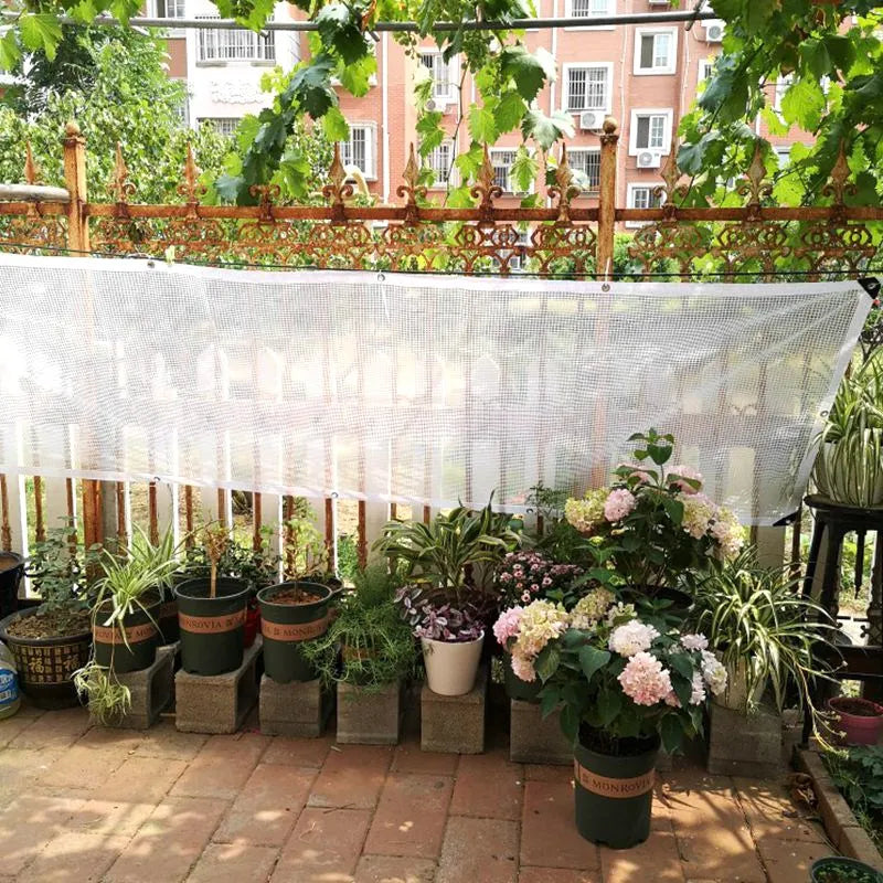 160 180GSM Silvery Edge Mesh Reinforce PE Rainproof Tarpaulin Garden Flower Plants Cover Car Tarpaulin Gazebo Vertical Screen