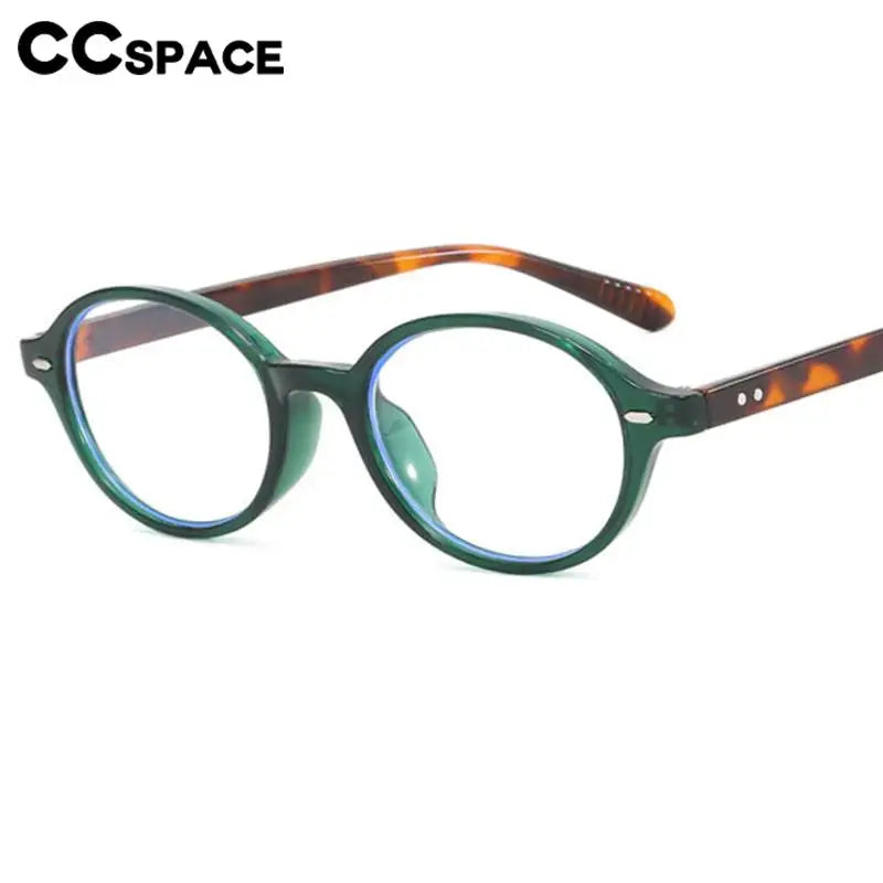 57230 New Oval Anti Blue Light Glasses Women Fashion Rivet Transparent Spectacles Optical Prescription Eyeglass