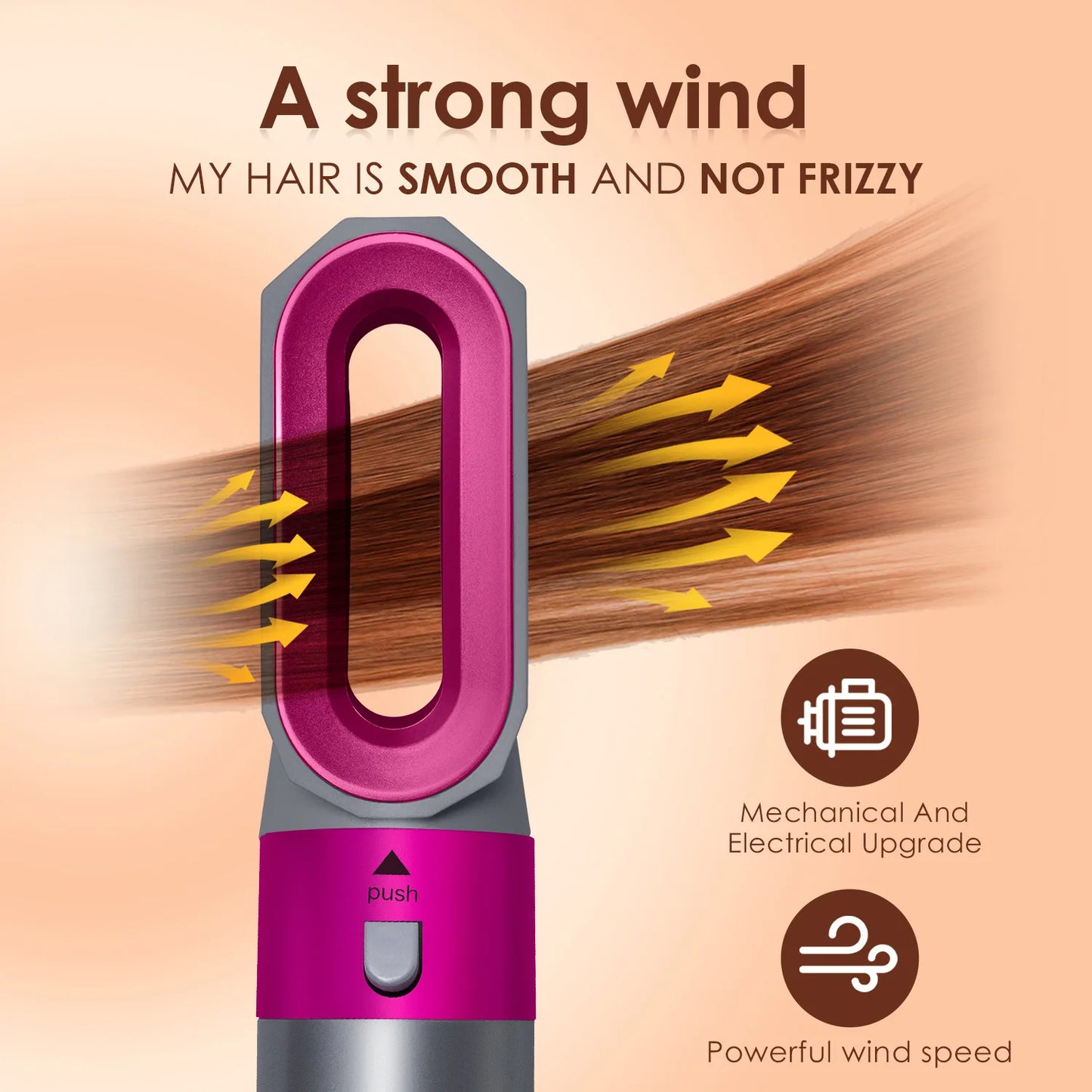 5 in 1 Hair Dryer Professional Hot Comb Set Curling Iron Hair Straightener Styling Tool For Airwrap Hair Dryer NEW 2025
