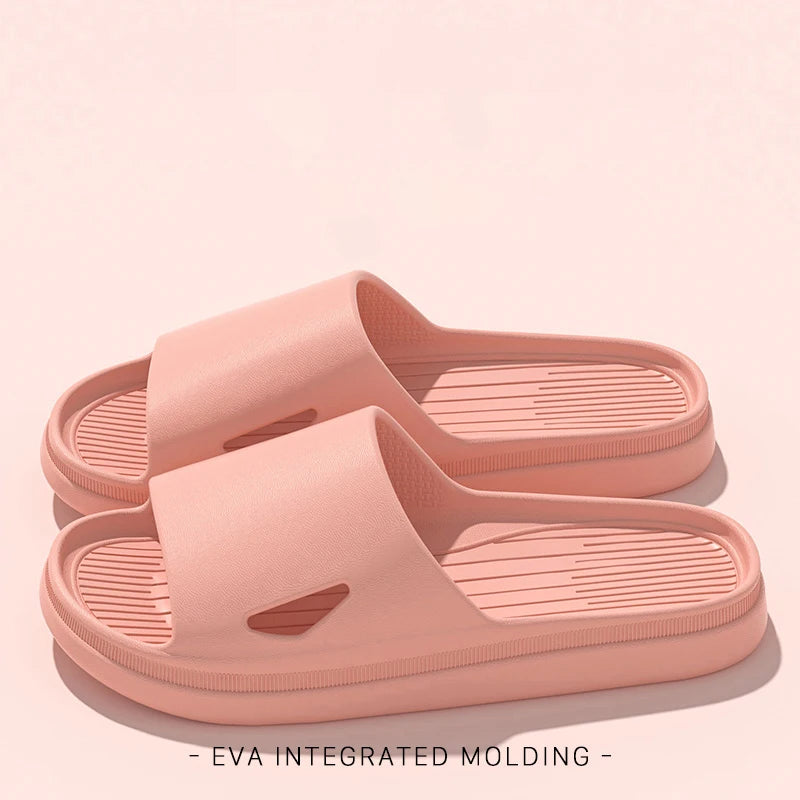 Men's Solid Color Casual Simple Slippers, EVA Material, Versatile Stylish Design, Thick Sole, Convenient, Anti-skid