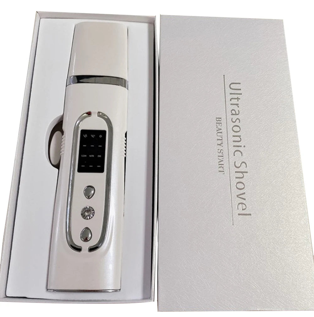 Ultrasonic Skin Scrubber Electric Facial Cleansing Pore Deep Cleanser Acne Blackhead Remover Peeling Shovel Device BeautyMachine