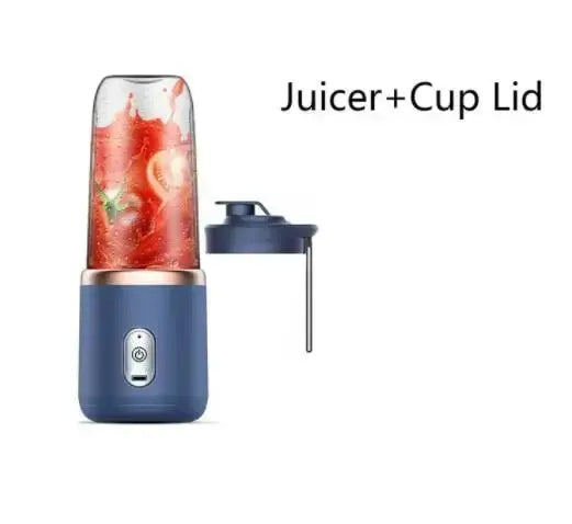 Portable Juicer Blender 400ml Electric Fruit Juicer USB Charging Lemon Orange Fruit Juicing Cup Smoothie Blender Machine 2cups