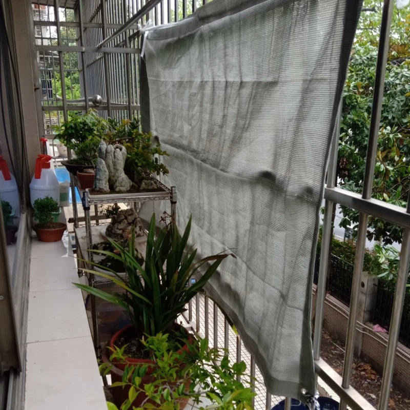 Customize HDPE Gray Terrace Balcony Privacy Net Anti-UV Pergola Sun Shade Net Garden Screen Fence Netting Swimming Pool Awning