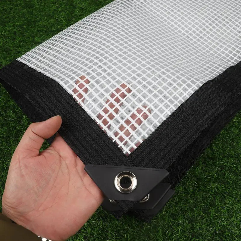 160 180GSM Silvery Edge Mesh Reinforce PE Rainproof Tarpaulin Garden Flower Plants Cover Car Tarpaulin Gazebo Vertical Screen