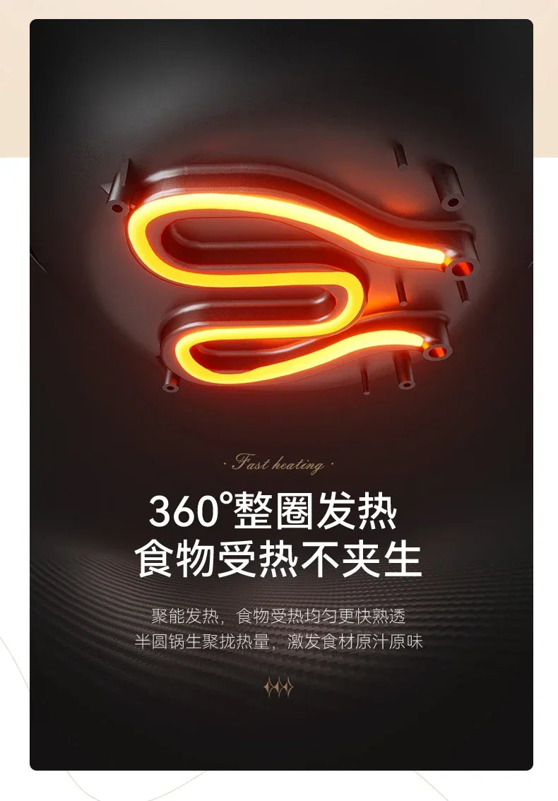 New household all-in-one electric frying pan household appliances hot pot noodle steaming pot soup egg hot