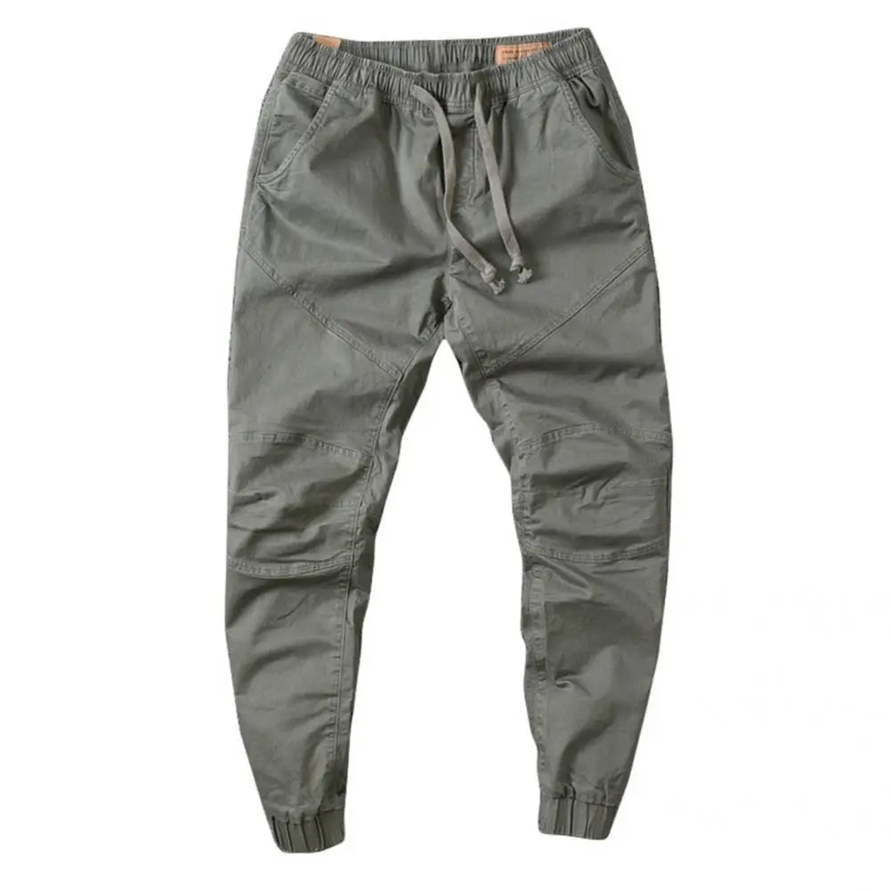 Popular Men Cargo Pants Spring Pure Color Slim Pants Skinny Sporty Men Pants for Party