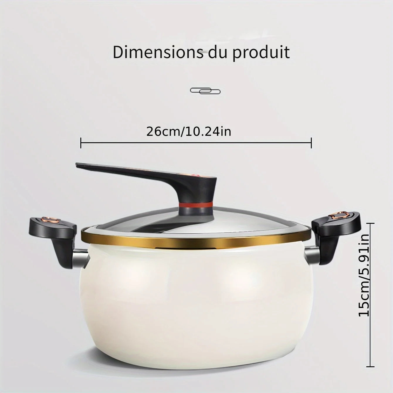 Multifunctional Large Capacity Kitchen Pot 8L Micro Pressure Large Stockpot Quick Cooking Locking Handle Stew Saucepan