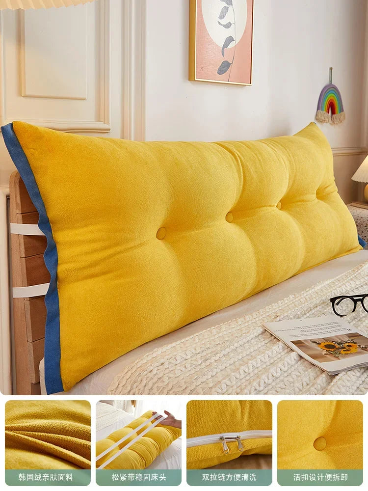 Bed Decoration Body Pillow Headboard Cushion Bedroom All-purpose The Artifact Supports The Waist Detachable and Washable