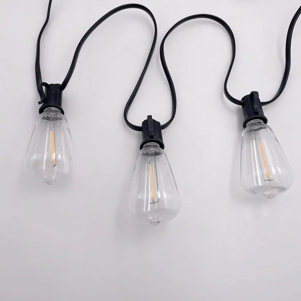 ST38 Globe Outdoor LED String Lights Plastic Shatterproof Bulbs Waterproof Patio Lights for Garden Outside Backyard Porch EU220V