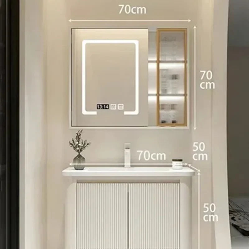 Modern Furniture Jewelry Bathroom Cabinet Storage Organizer Simple Shelves Space Saving Multipurpose Washbasin Makeup Vanity