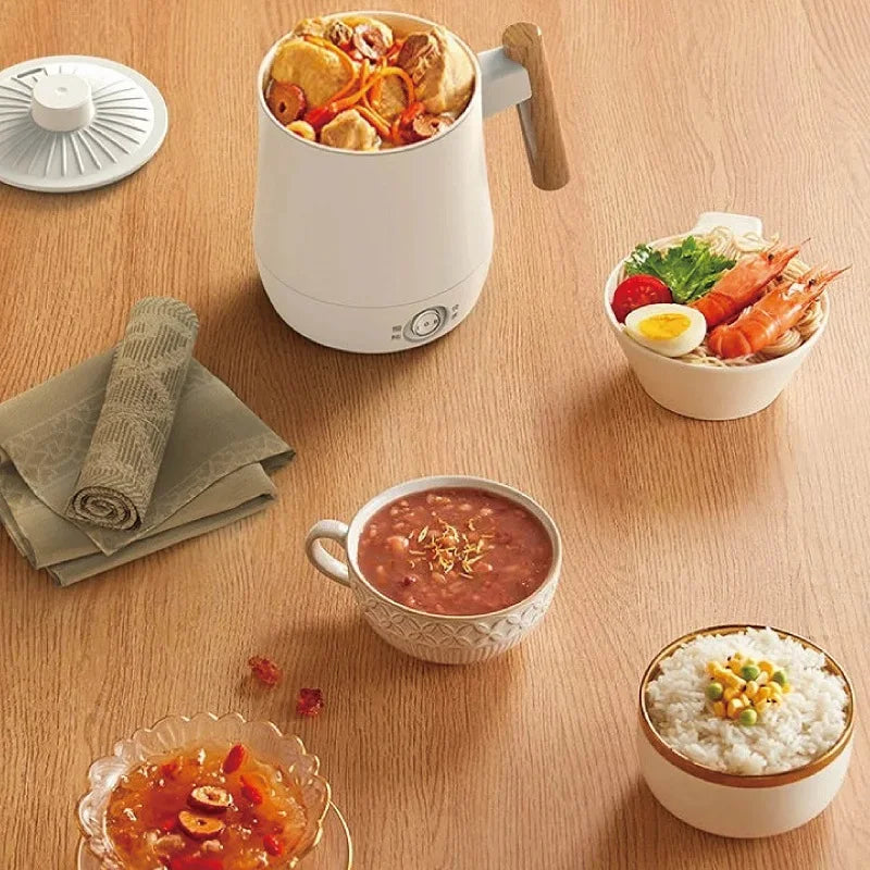 600ml Health Electric Kettle Travel Kettle Non-stick Rice Cooker Portable Noodle Cooker Quick Kettle Office Electric Hot Cup