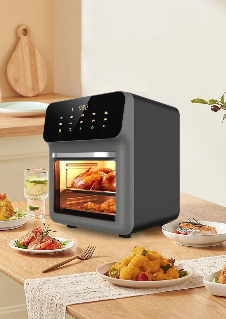 New Visual Air Fryer Household 220V 15L Large Capacity Air Fryer Oven Kitchen Appliance Freidoras De Aire