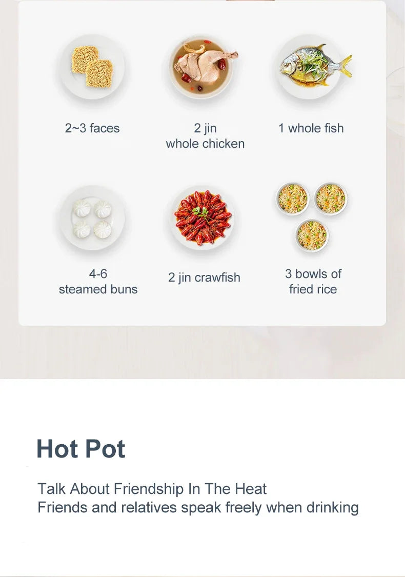 NEW Home Electric Rice Cooker Mini Multi Functional Cooking Pot 1.7L Smart Non Stick Pot 1-3 Person Kitchen Steaming Pot Hot Pot