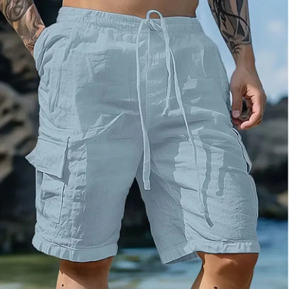 Men Loose Cargo Shorts With Pockets Fashion Beach Streetwear Sports Casual Shorts Running Short Pants