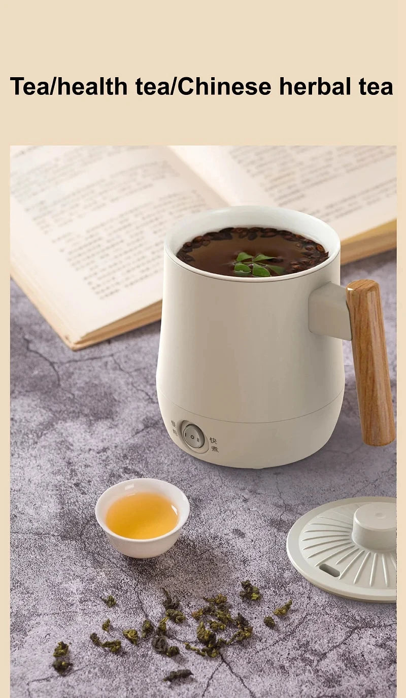 600ml Health Electric Kettle Travel Kettle Non-stick Rice Cooker Portable Noodle Cooker Quick Kettle Office Electric Hot Cup